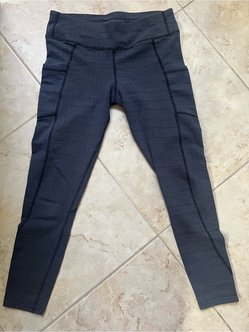 ‼️NWOT: Pact Organic Blue Textured Pocket Leggings - S - Picture 5 of 8